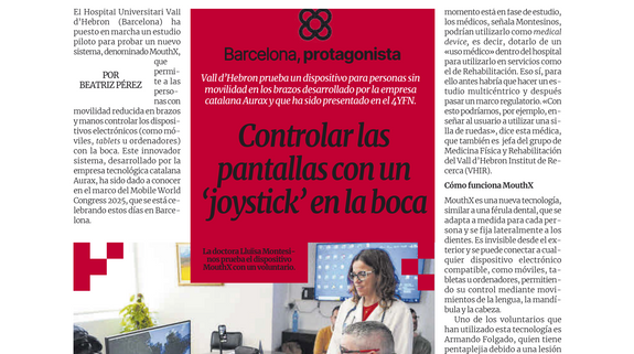 Controlar las pantallas con un ‘joystick’ en la boca